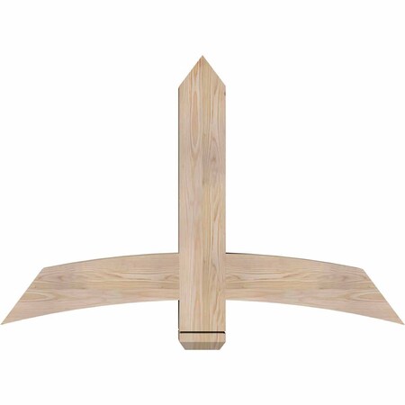 Ekena Millwork Bellingham Smooth Timber Gable Bracket, Douglas Fir, 48"W x 32"H x 5 1/2"D x 5 1/2"F, 16/12 Pitch GBW048X32X0606BEL00SDF